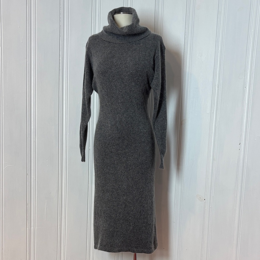 L.P. DIFFUSION Silk & Angora Blend Turtleneck Knit Dress – Size Medium